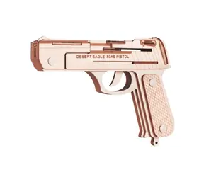 Woodcraft Dřevěné 3D puzzle Pistole Desert Eagle / 23 dílků / od 14 let / Obtížnost: jednoduchá 