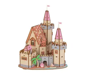 Woodcraft Dřevěné 3D puzzle Hrad na pláži / 192 dílků / od 8 let / Obtížnost: jednoduchá 