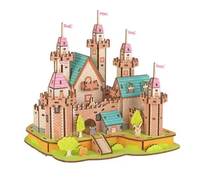 Woodcraft Dřevěné 3D puzzle Hrad v ráji / 222 dílků / od 8 let / Obtížnost: jednoduchá