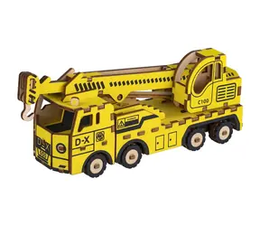 Woodcraft Dřevěné 3D puzzle Jeřábový vůz / 109 dílků / od 8 let / Obtížnost: jednoduchá