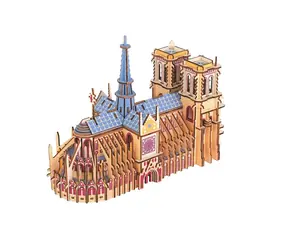 Woodcraft Dřevěné 3D puzzle Katedrála Notre-Dame / 216 dílků / od 8 let / Obtížnost: jednoduchá 