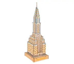 Woodcraft Dřevěné 3D puzzle Chrysler Building - 76 dílků - od 8 let / Obtížnost: jednoduchá