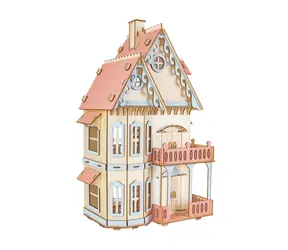 Woodcraft Dřevěné 3D puzzle Gotická vila / 218 dílků / od 8 let / Obtížnost: jednoduchá 