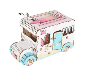 Woodcraft Dřevěné 3D puzzle Obytná dodávka / 169 dílků / od 8 let / Obtížnost: jednoduchá 