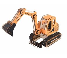 Woodcraft Dřevěné 3D puzzle Rypadlo oranžová / 168 dílků / od 8 let / Obtížnost: jednoduchá 