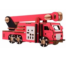 Woodcraft Dřevěné 3D puzzle Hasičský vůz / 66 dílků / od 8 let / Obtížnost: jednoduchá 
