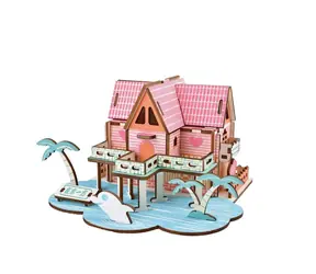 Woodcraft Dřevěné 3D puzzle Letní dům / 74 dílků / od 8 let / Obtížnost: jednoduchá 