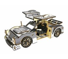 Woodcraft Dřevěné 3D puzzle Sportovní auto / 67 dílků / od 8 let / Obtížnost: jednoduchá 