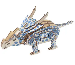 Woodcraft Dřevěné 3D puzzle Achelousaurus / 54 dílků / od 8 let / Obtížnost: jednoduchá 