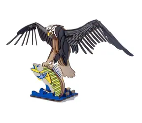 Woodcraft Dřevěné 3D puzzle Orel / 84 dílků / od 8 let / Obtížnost: jednoduchá 