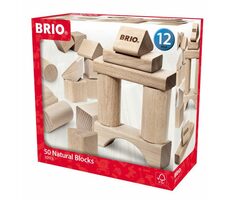 BRIO Dřevěné kostky 50 dílků / od 12 měsíců 