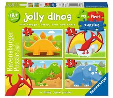 Ravensburger Moje první puzzle Veselí dinosauři 2/3/4/5 dílků / od 18 měsíců 