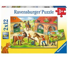 Ravensburger Šťastný den na statku / 2x12 dílků / od 3 let 