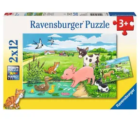 Ravensburger Mláďata na farmě / 2x12 dílků / od 3 let 