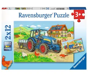 Ravensburger Staveniště a dvůr / 2x12 dílků / od 3 let 