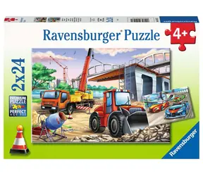 Ravensburger Stavby a vozidla / 2x24 dílků / od 4 let 