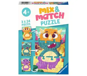 Ravensburger Mix & Match Puzzle Legrační dinosaurus / 3x24 dílků / od 4 let 