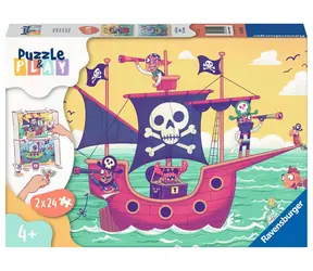 Ravensburger Puzzle & Play Piráti a země na dohled / 2x24 dílků / od 4 let 