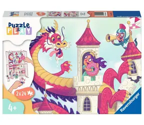 Ravensburger Puzzle & Play Drak na zámku / 2x24 dílků / od 4 let 