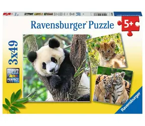 Ravensburger Panda, tygr a lev - 3x49 dílků / od 5 let 