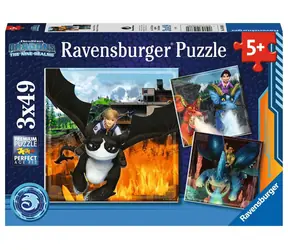 Ravensburger Jak vycvičit draka: Devět království / 3x49 dílků / od 5 let 
