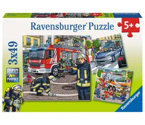 Ravensburger Záchranné složky v akci - 3x49 dílků / od 5 let 