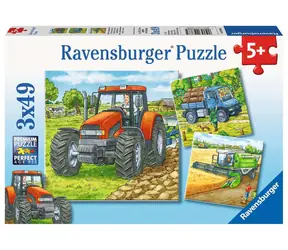 Ravensburger Stroje v zemědělství / 3x49 dílků / od 5 let 
