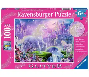 Ravensburger Třpytivé puzzle Království jednorožců / 100 dílků / od 6 let 