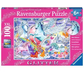 Ravensburger Třpytivé puzzle Úžasní jednorožci / 100 dílků / od 6 let 