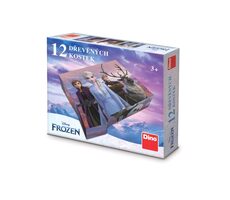 DINO Frozen II / Kubus dřevěné kostky / 12 dílků / od 3 let