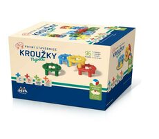 SEVA Kroužky největší 4 barvy / 96 dílků / od 1 roku