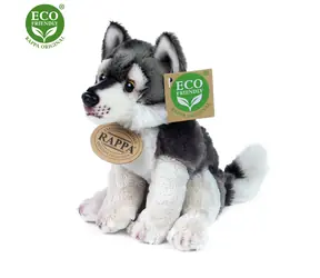 RAPPA Plyšový Vlk sedící 15 cm / ECO-FRIENDLY / od 0 měsíců