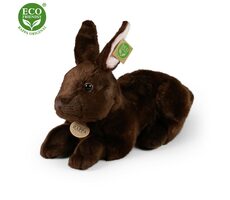RAPPA Plyšový králík ležící 36 cm hnědá / ECO-FRIENDLY / od 0 měsíců