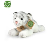 RAPPA Plyšový tygr bílý ležící 17 cm / ECO-FRIENDLY / od 0 měsíců