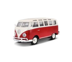 Maisto Volkswagen Van Samba bílo-červená