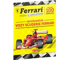 Presco Group Ella&Max FERRARI vozy Scuderie – Kniha samolepek / Jazyková verze: CZ / od 4 let