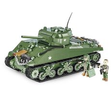 COBI 2570 Americký střední tank Sherman M4A3 / 1:28 / 852 kostek / 2 figurky / od 9 let