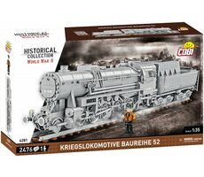 COBI 6281 Parní lokomotiva Kriegslokomotive Baureihe 52 s tendrem / 1:35 / 2476 kostek / 1 figurka / od 10 let