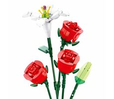 Sluban Flowers M38-B1121B Růže s Lilií / LEGO - kompatibilní / Počet figurek|dílků: 0 | 267 / od 6 let