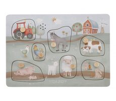 Little Dutch Vkládací puzzle se zvukem Farma / 7 dílků / od 12 měsíců