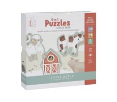 Little Dutch Puzzle 6v1 Farma / 3|5 dílků / od 2 let