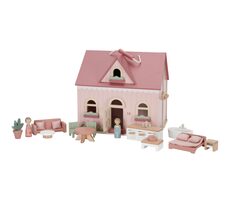 Little Dutch Domeček pro panenky dřevěný přenosný / od 3 let