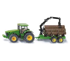 SIKU Farmer - Traktor John Deere s lesním přívěsem