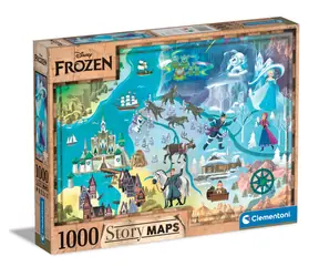 Clementoni PUZZLE Disney Mapa - Frozen / 1000 dílů / od 14 let 