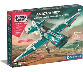 Clementoni Science&Play Mechanics: Nová letadla a vrtulníky / Jazyková verze: PL+HU+CZ+SK / od 8 let 