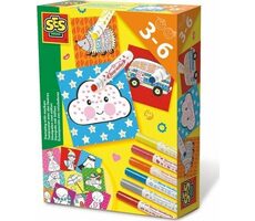 SES Sada fixů s obrázkovými předlohami / od 3 let 