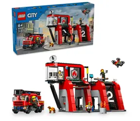 LEGO® City 60414 Hasičská stanice s hasičským vozem / Počet dílků: 843 / od 6 let