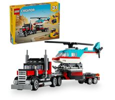 LEGO® Creator 3 v 1 31146 Náklaďák s plochou korbou a helikoptéra / Počet dílků: 270 / od 7 let