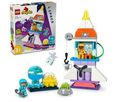 LEGO® DUPLO® 10422 Vesmírné dobrodružství s raketoplánem 3 v 1 / Počet dílků: 58 / od 3 let
