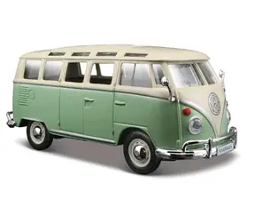Maisto Volkswagen Van "Samba" zeleno-krémová / měřítko 1:25 / od 3 let